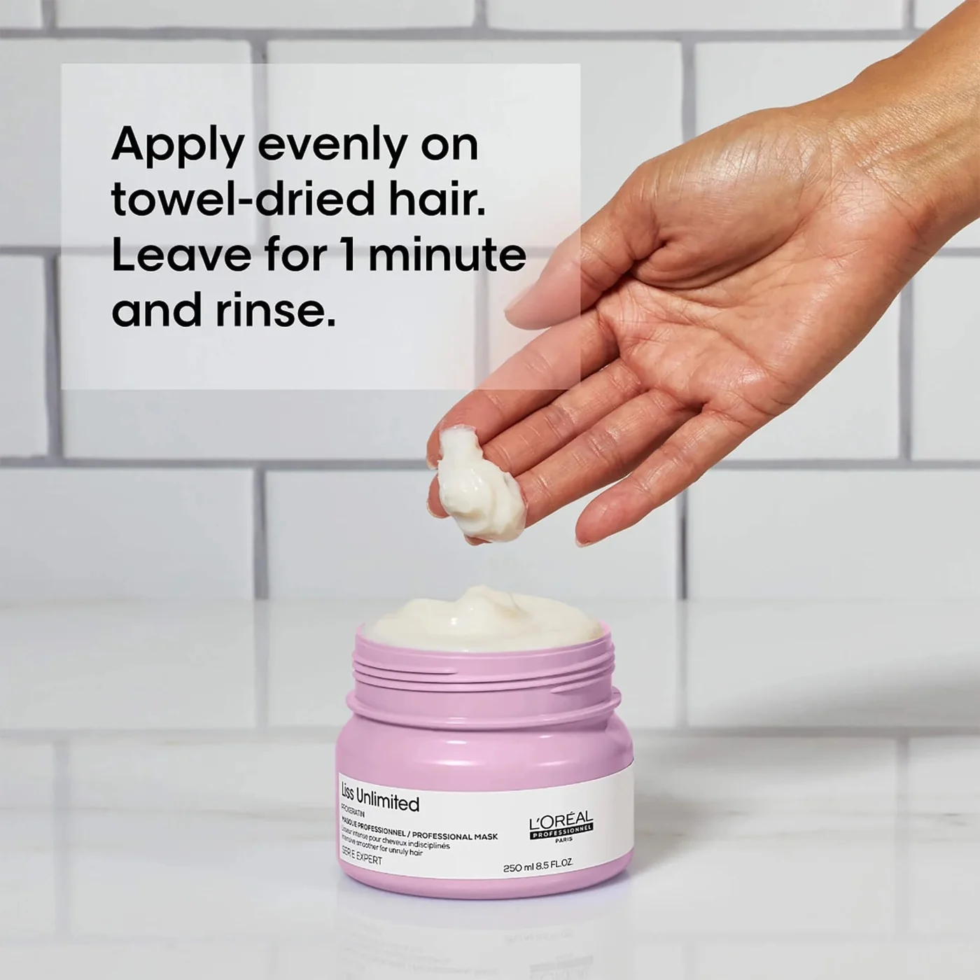 Loreal Professionnel Serie Expert Liss Unlimited Hair Mask 500ml | Professional Anti-Frizz Smoothing Mask for Unruly Hair - 2