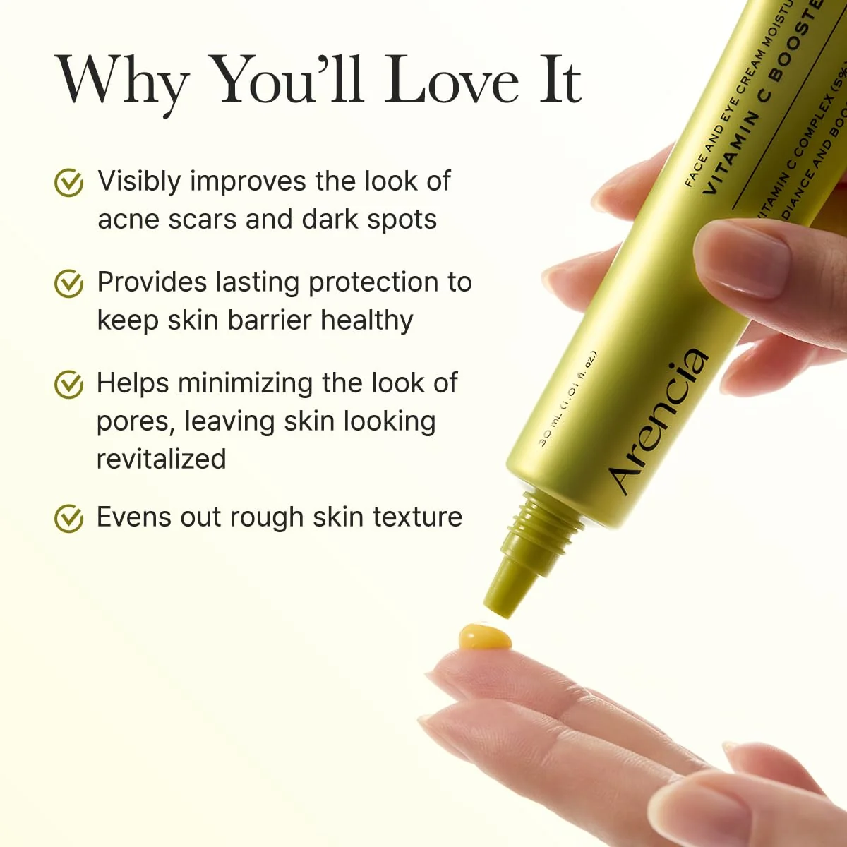 Arencia Vitamin C Booster Shot Face and Eye Moisturizer 30ml with 5% Vitamin C Complex & Glutathione | Arencia Vitamin C Face and Eye Moisturizer 30ml - 3