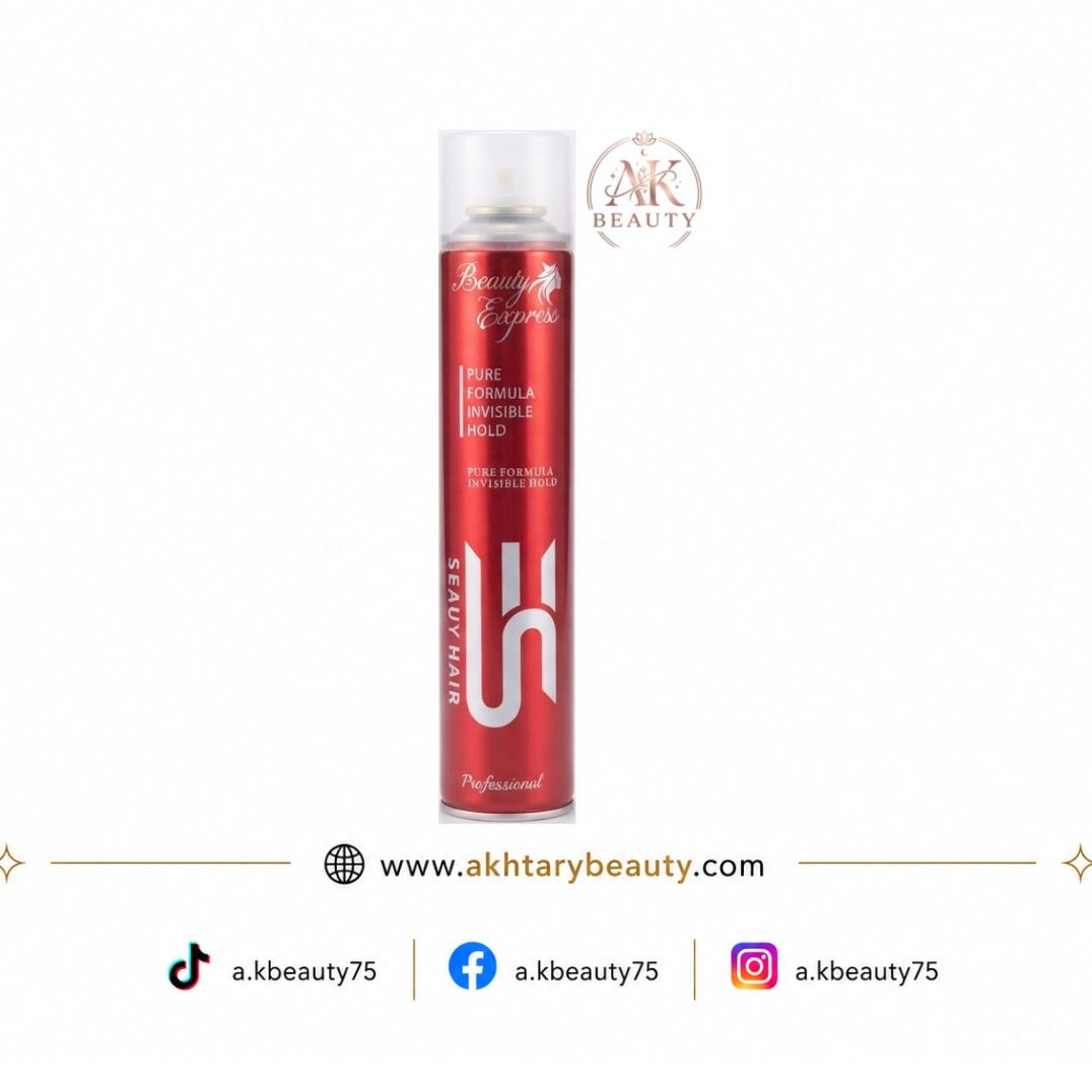 Beauty Express Pure Formula Invisible Hold Hair Spray with Natural Shine & Long-Lasting Hold 420ml | Beauty Express Pure Formula Hair Spray